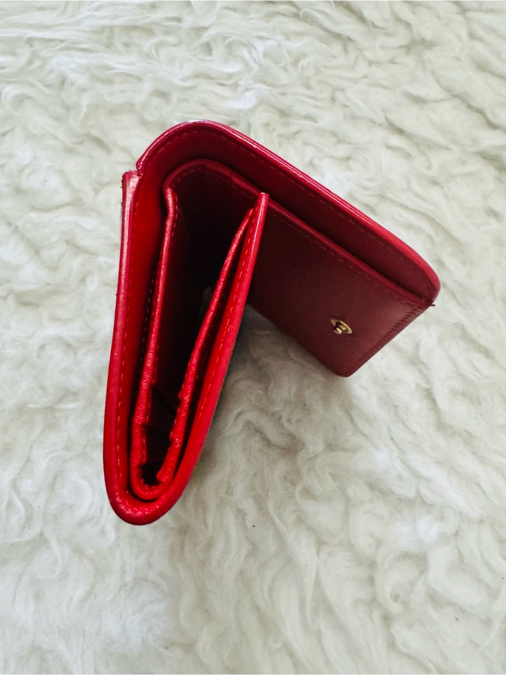 Christian Louboutin Leopard Print Studded Wallet with Red Trim - Picture 13 of 15